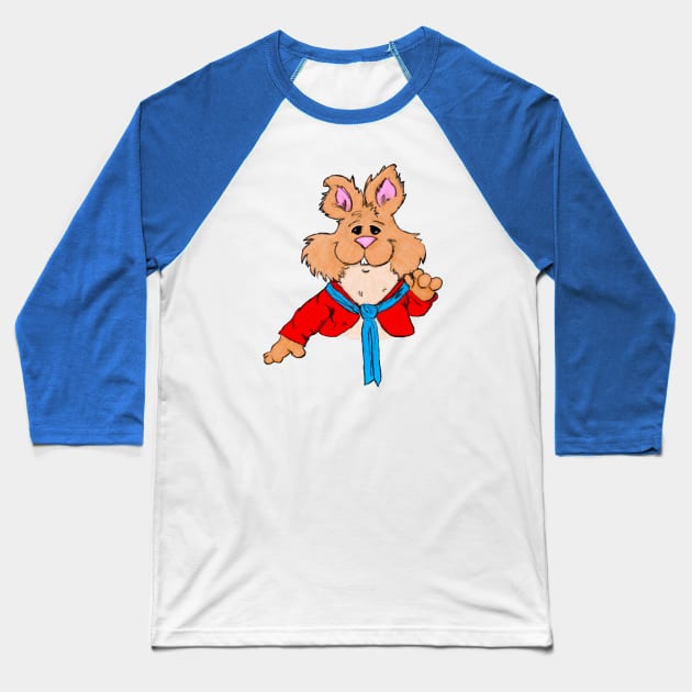 Bean Bunny Baseball T-Shirt by Debra Forth